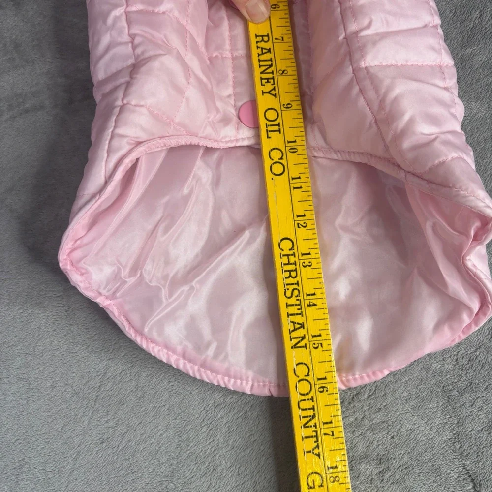 Everest Snow Parka Dog Medium Pink Quilted Faux Fur Hood Water‎ Resist Jacket